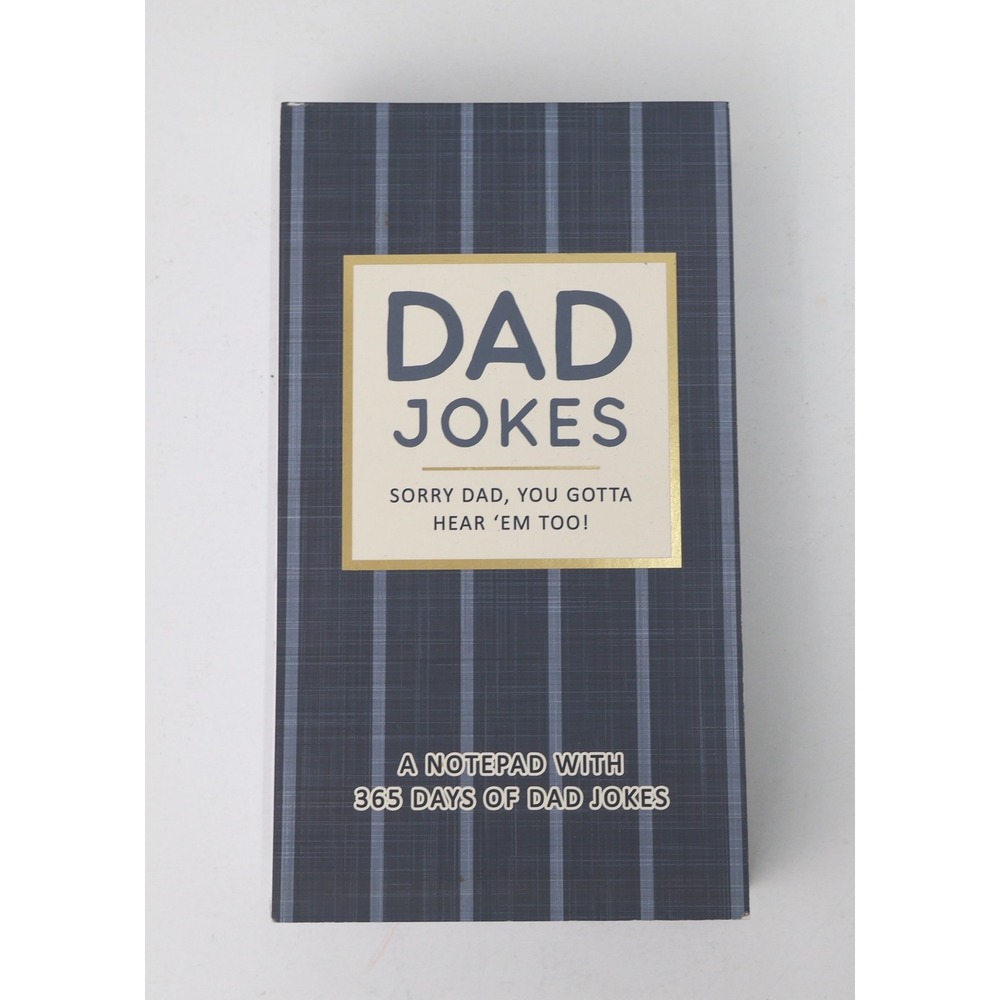 Unbranded Dad Jokes Notepad Men OS Blue Excellent 365 Days of Puns Plaid Humor